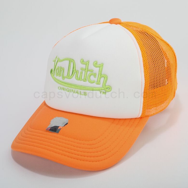 (image for) online shoppen Von Dutch Originals -Trucker Atlanta Trucker Cap, white/orange F0817888-01589
